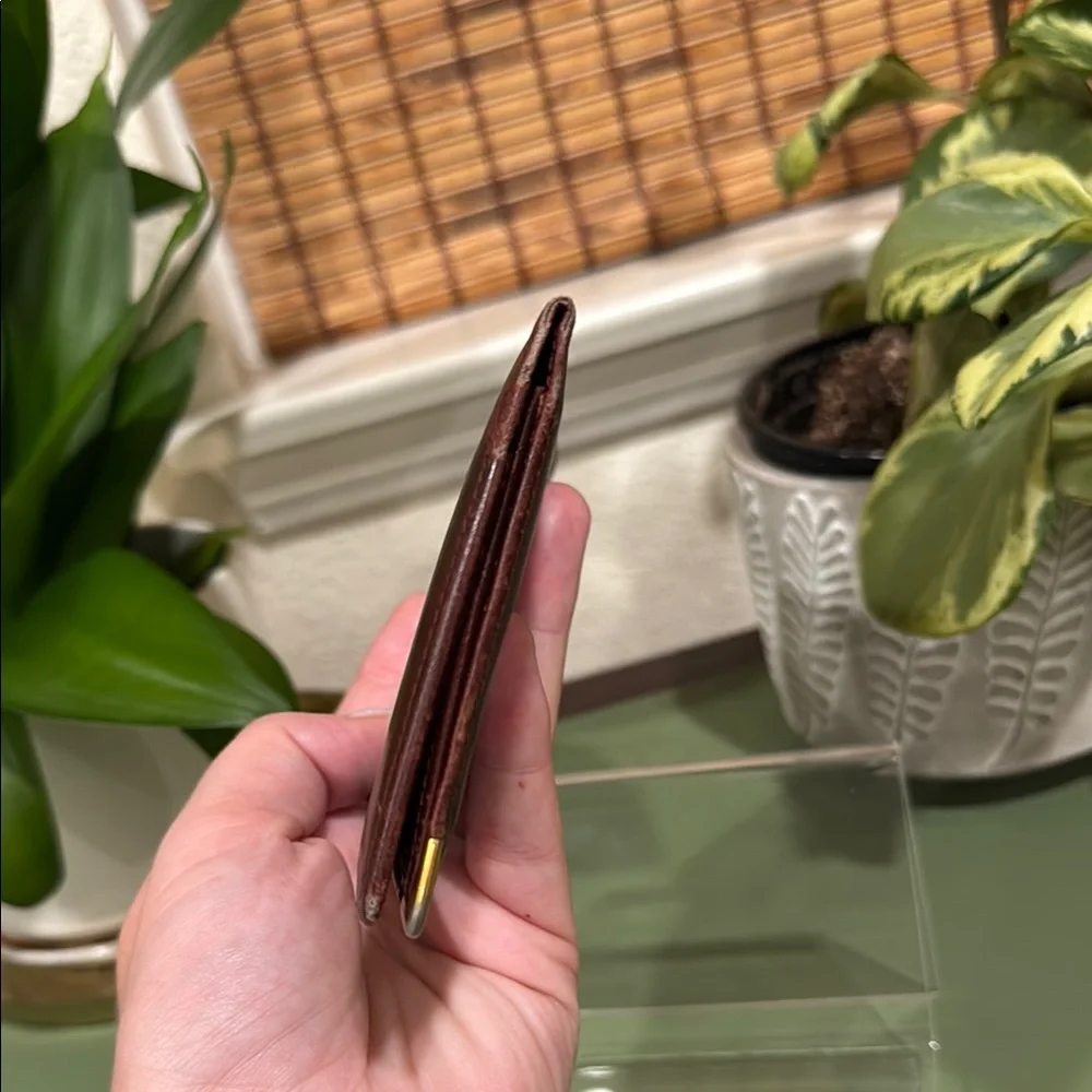 Cartier Leather Wallet with Gold Accents